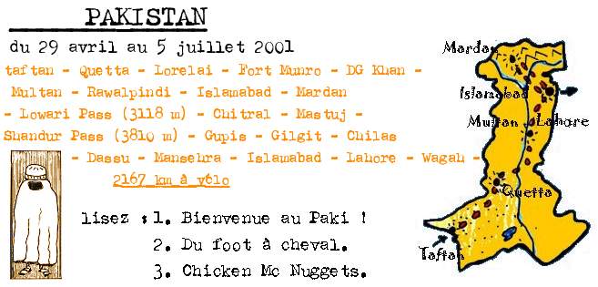itinéraire Pakistan